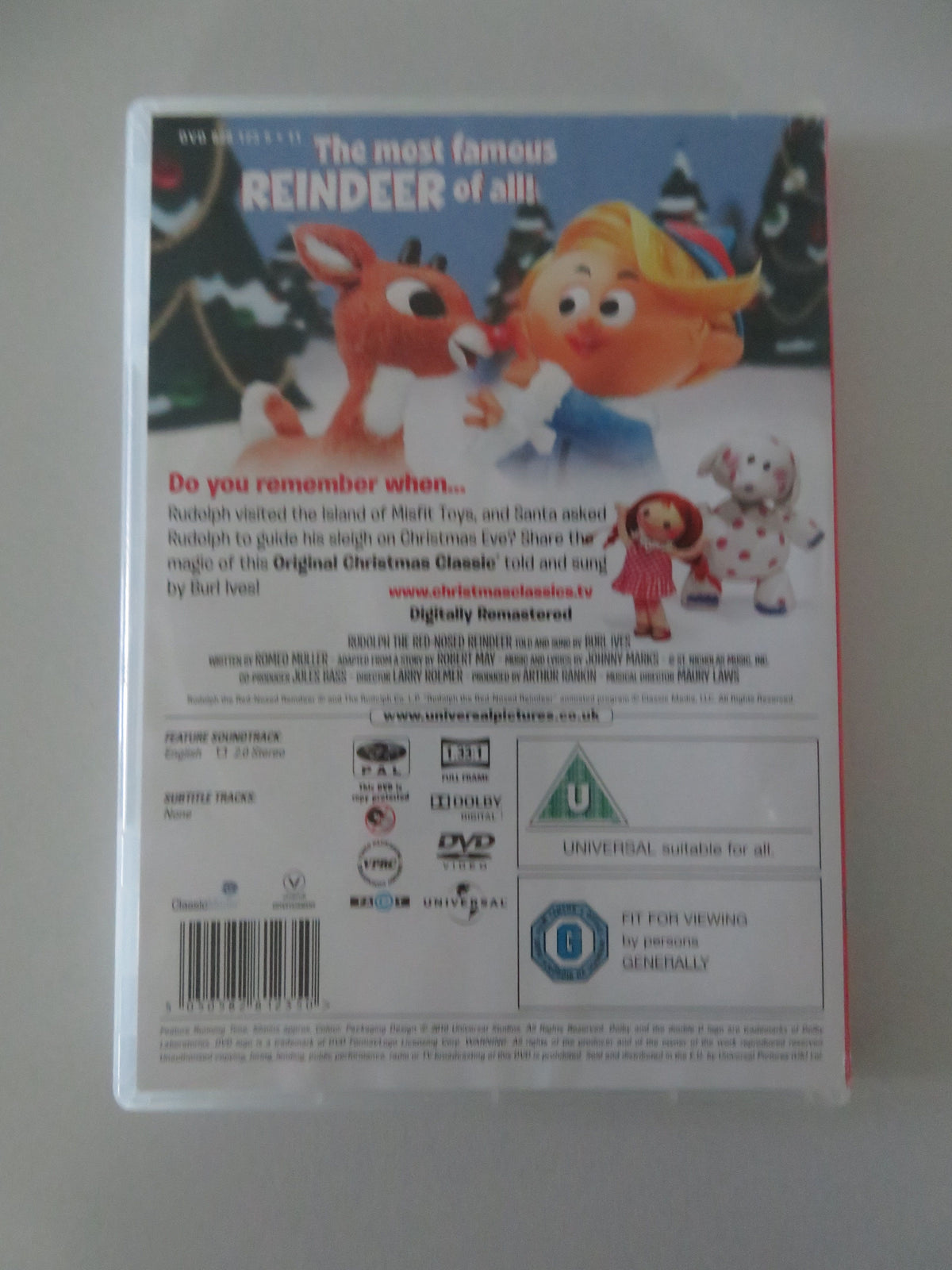 Rudolph the Red-Nosed Reindeer (DVD) Burl Ives Billie Mae Richards 1964 Region 2