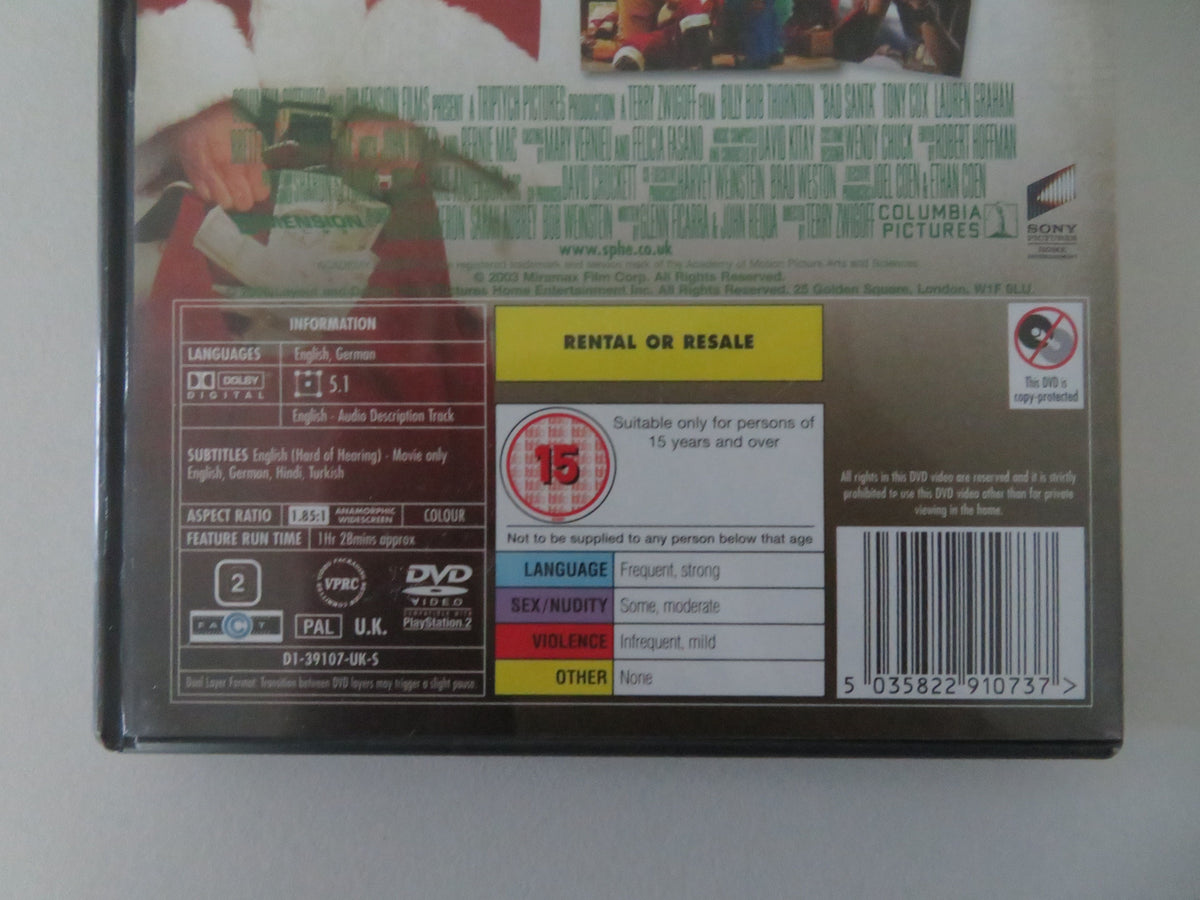 Bad Santa (DVD) Billy Bob Thornton Bernie Mac Lauren Graham 2003 Region 2