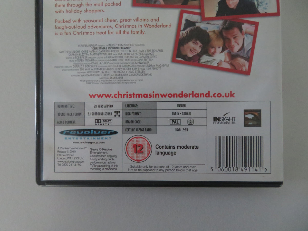 Christmas in Wonderland (DVD) Tim Curry Patrick Swayze 2007 Region 2