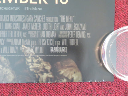The Menu UK Quad Rolled Poster Ralph Fiennes Anya Taylor-Joy Nicholas Hoult 2022