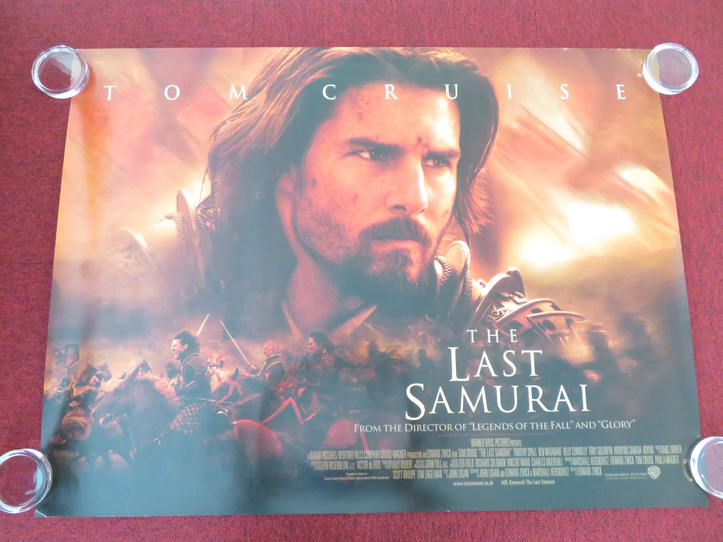The Last Samurai UK Quad Rolled Poster Tom Cruise Ken Watanabe 2003