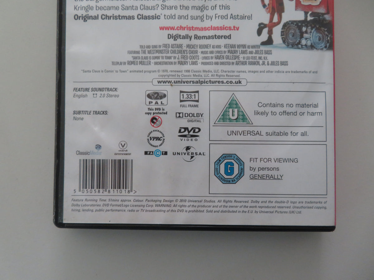 Santa Claus Is Comin' to Town (DVD) Fred Astaire Mickey Rooney 1970 Region 2