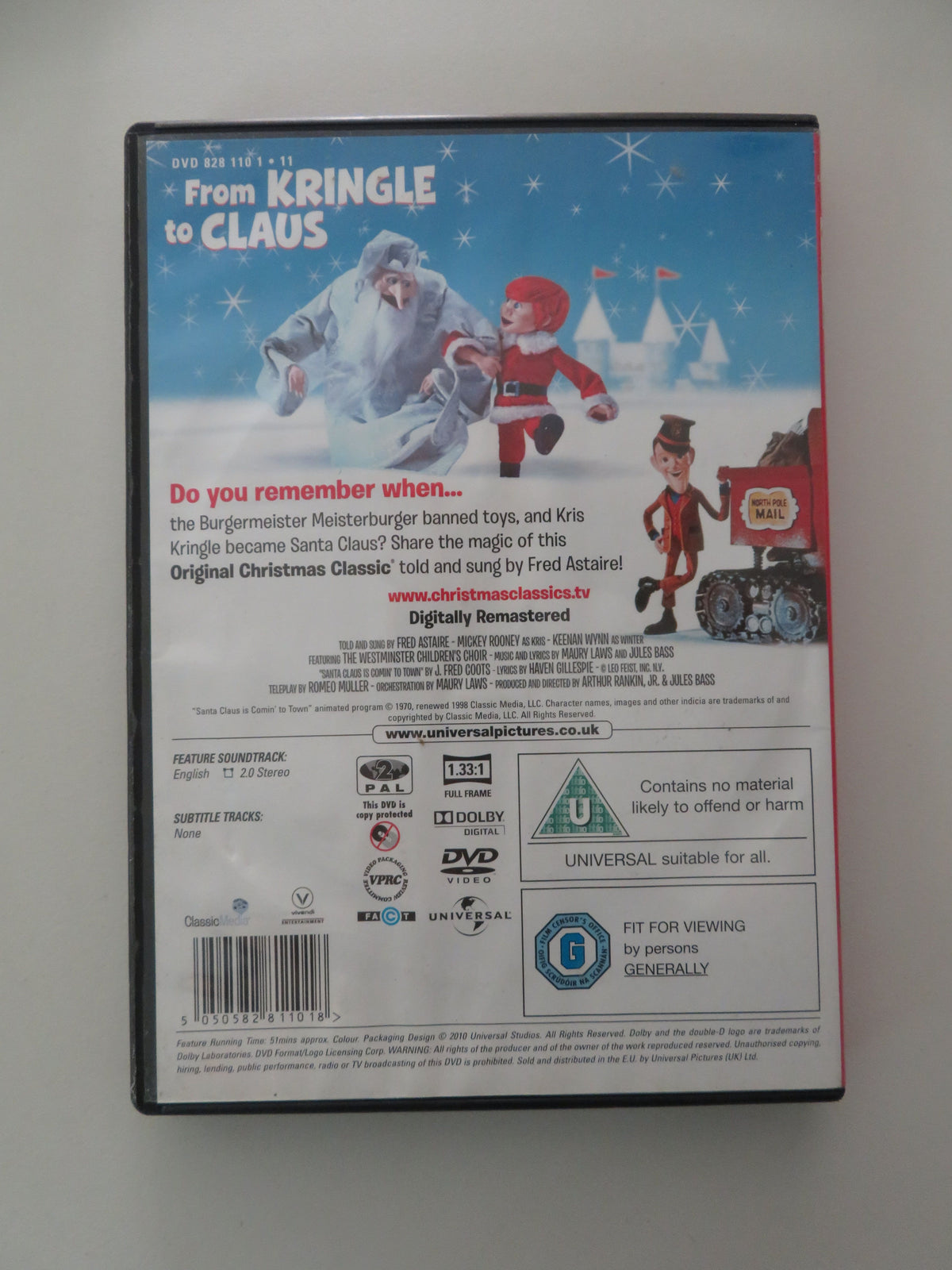 Santa Claus Is Comin' to Town (DVD) Fred Astaire Mickey Rooney 1970 Region 2