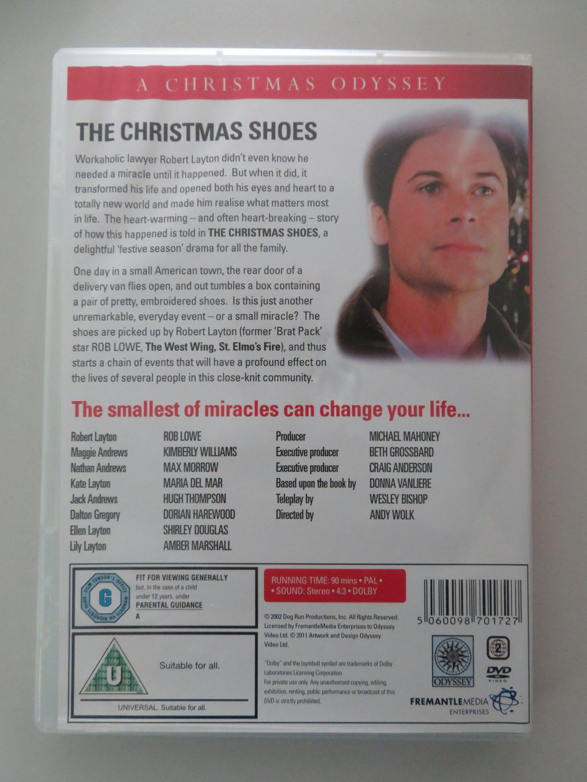 The Christmas Shoes (DVD) Rob Lowe Kimberly Williams-Paisley 2002 Region 2