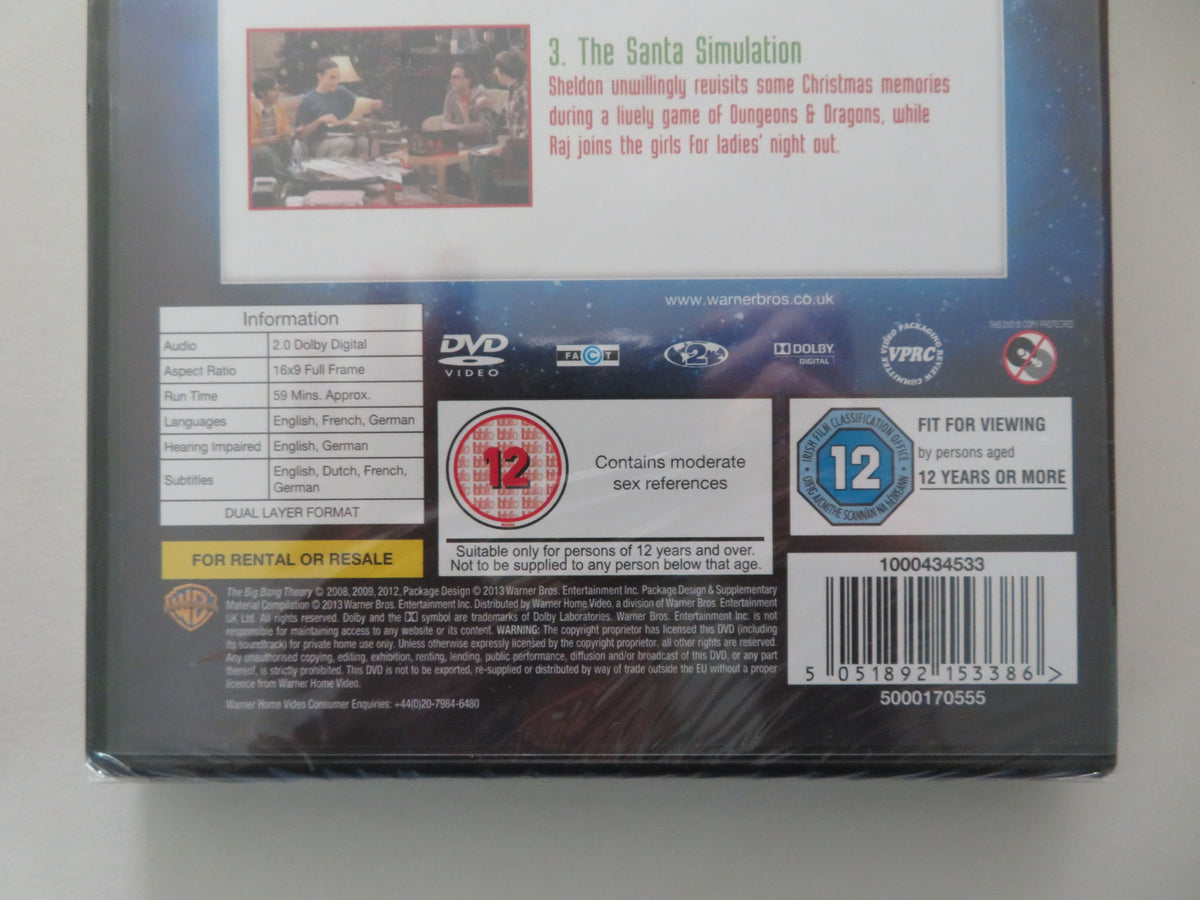 The Big Bang Theory Christmas Episodes - B (DVD) Jim Parsons 2013 Region 2
