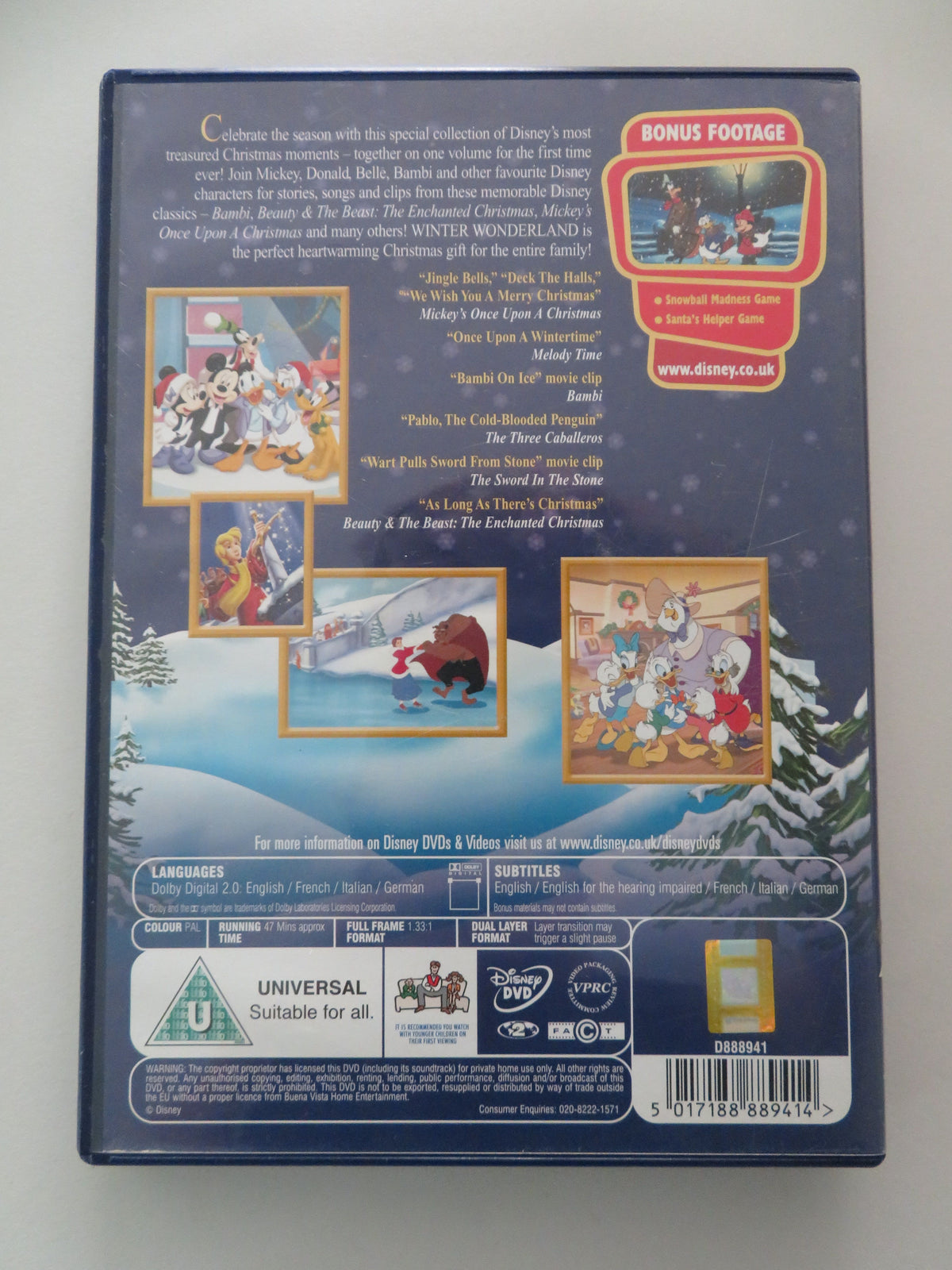 Winter Wonderland (DVD) Disney Wayne Allwine Peter Behn 2003 Region 2