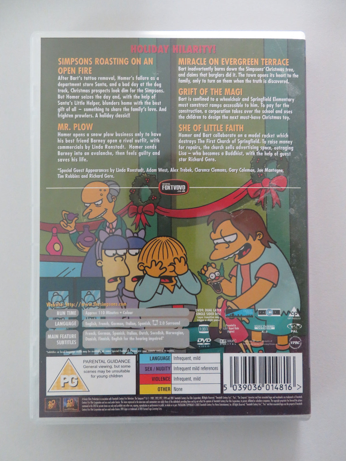 Christmas with the Simpsons (DVD) Dan Castellaneta Julie Kavner 2003 Region 2