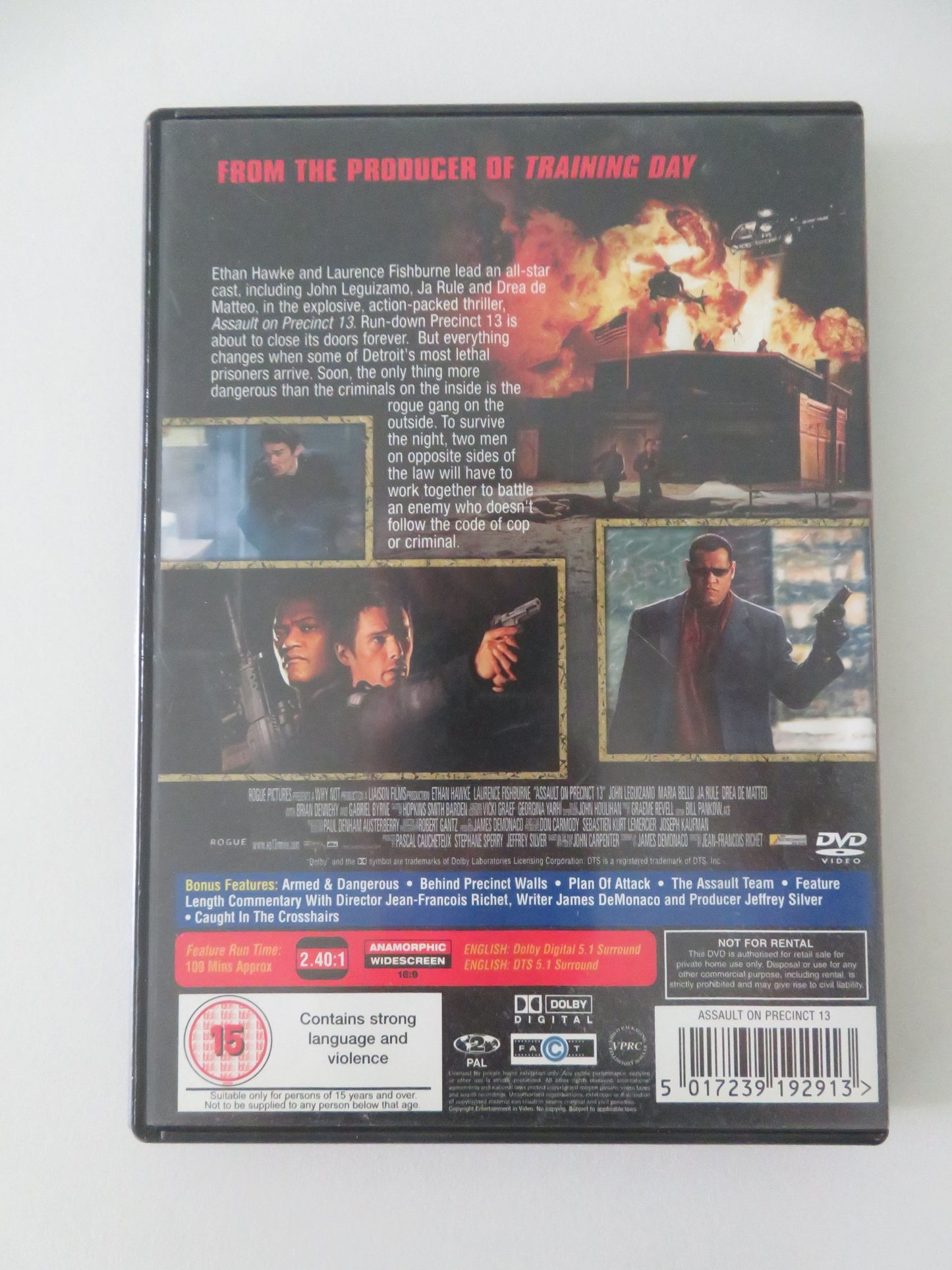 Assault on Precinct 13 (DVD) Ethan Hawke Laurence Fishburne 2005 Region 2