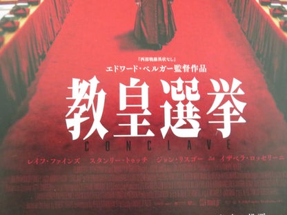 Conclave - A Japanese Chirashi (B5) Poster Ralph Fiennes John Lithgow 2024