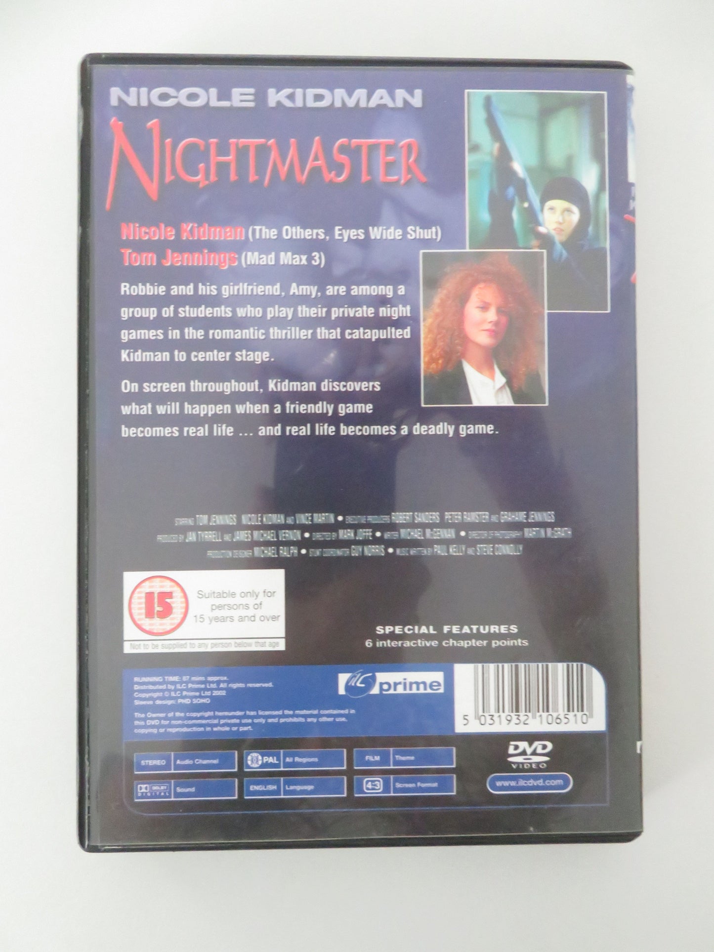 Nightmaster (DVD) Tom Jennings Nicole Kidman Joanne Samuel 1988 Region 0