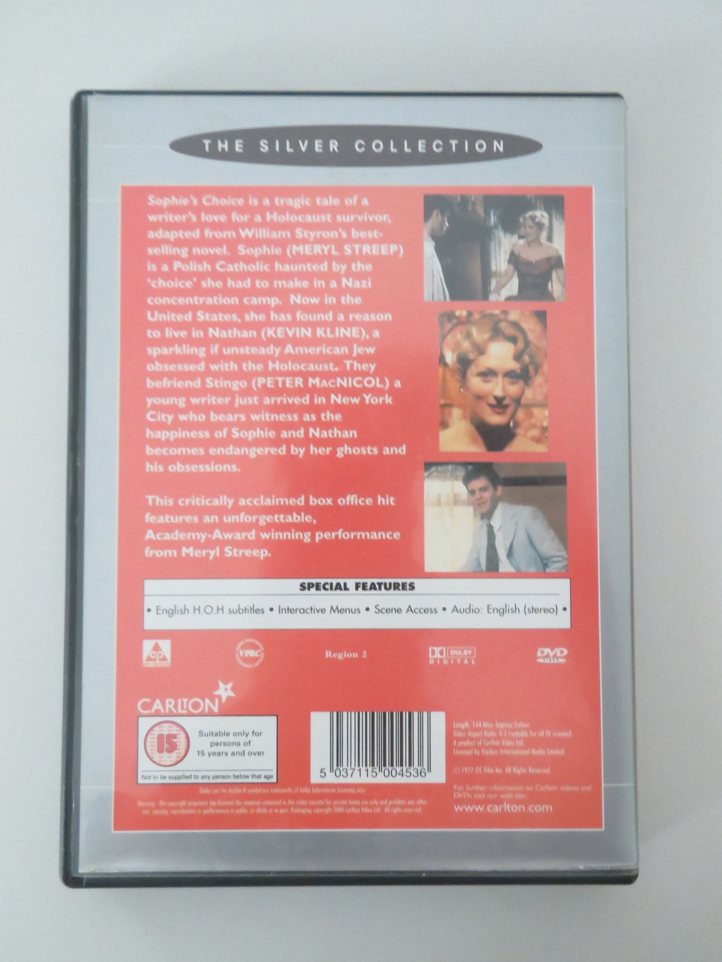 Sophie's Choice (DVD) Meryl Streep Kevin Kline 1982 Region 2