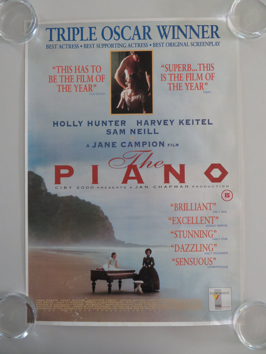 The Piano VHS Video Poster Rolled Holly Hunter Harvey Keitel Sam Neill 1993