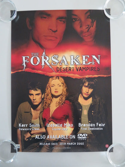 The Forsaken DVD & VHS Video Poster Kerr Smith Brendan Fehr 2001
