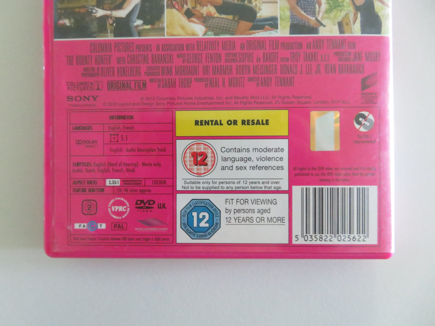 The Bounty Hunter - B (DVD) Jennifer Aniston Gerard Butler 2010 Region 2