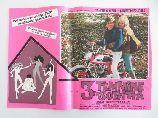 3 In The Attic Italian Fotobusta Poster Christopher Jones Yvette Mimieux 1968 Movie posters