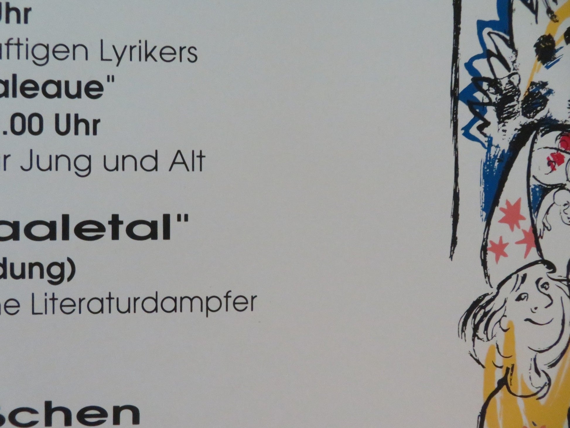 3 LITERATURTAGE SACHSEN - ANHALT GERMAN POSTER ROLLED EVENT POSTER 1994 Movie posters