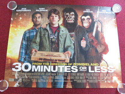 30 MINUTES OR LESS UK QUAD ROLLED POSTER JESSE EISENBERG DANNY MCBRIDE 2011 Rendezvous Cinema Movie posters
