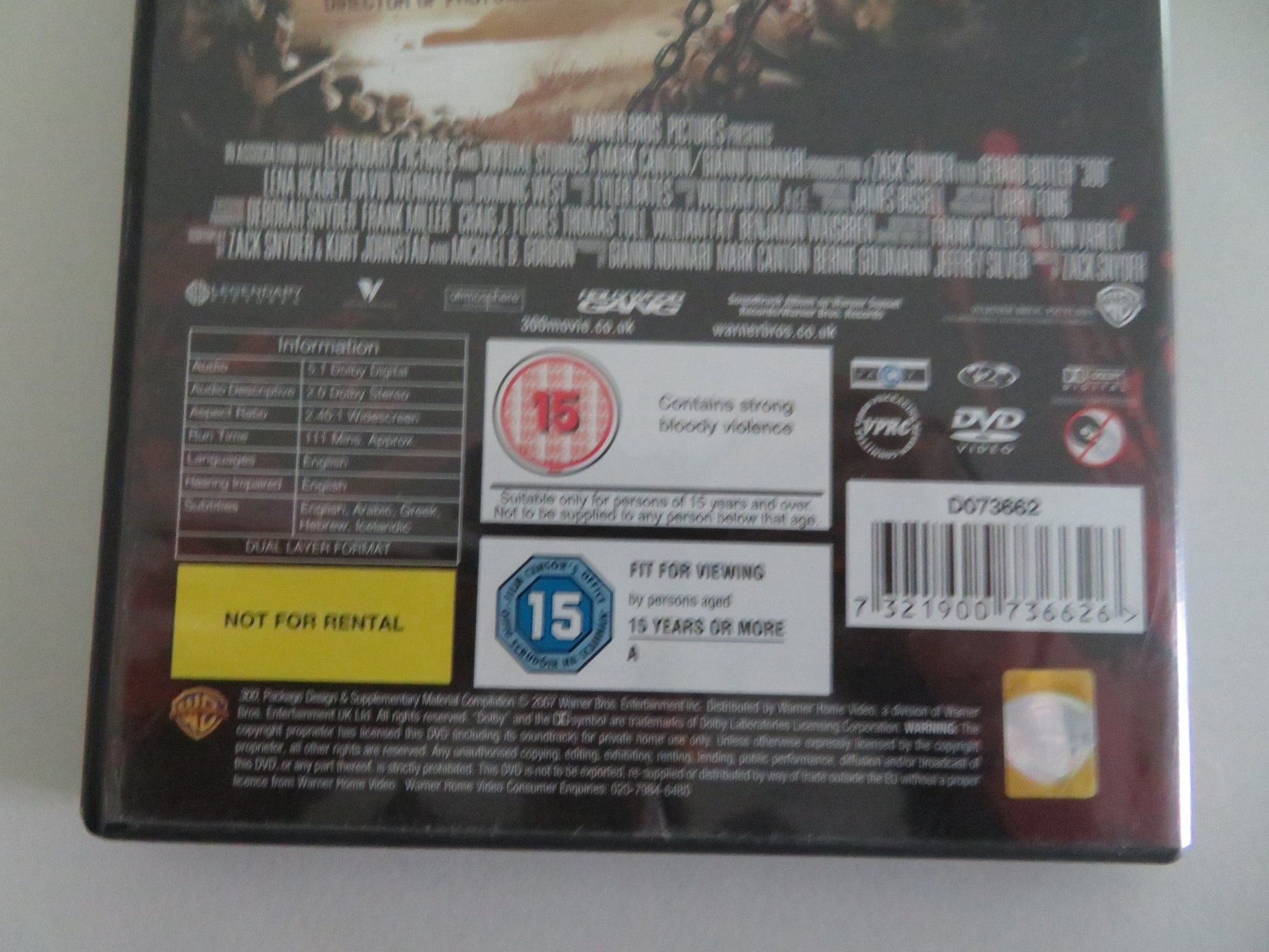 300 (DVD) GERARD BUTLER LENA HEADEY 2006 REGION 2 Movie posters
