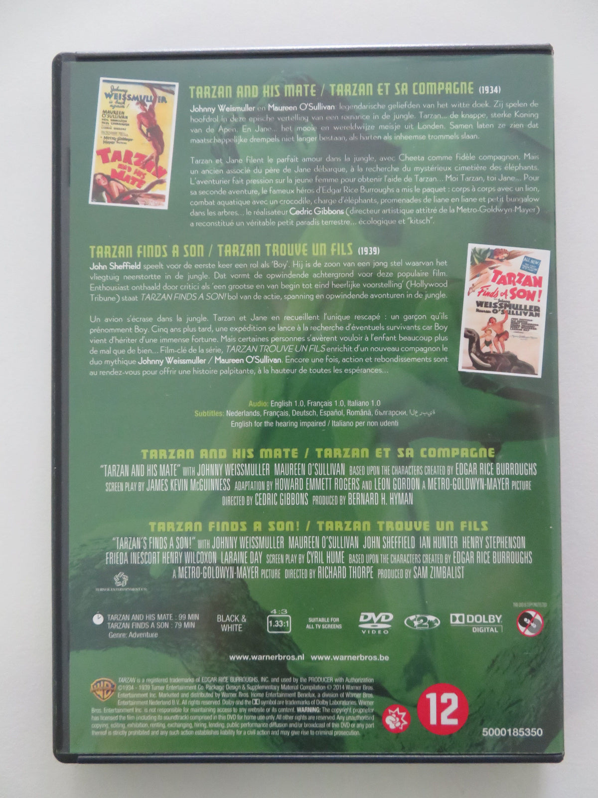 The Tarzan Collection - 6 films (DVD BoxSet) Johnny Weissmuller 1932 Region 2
