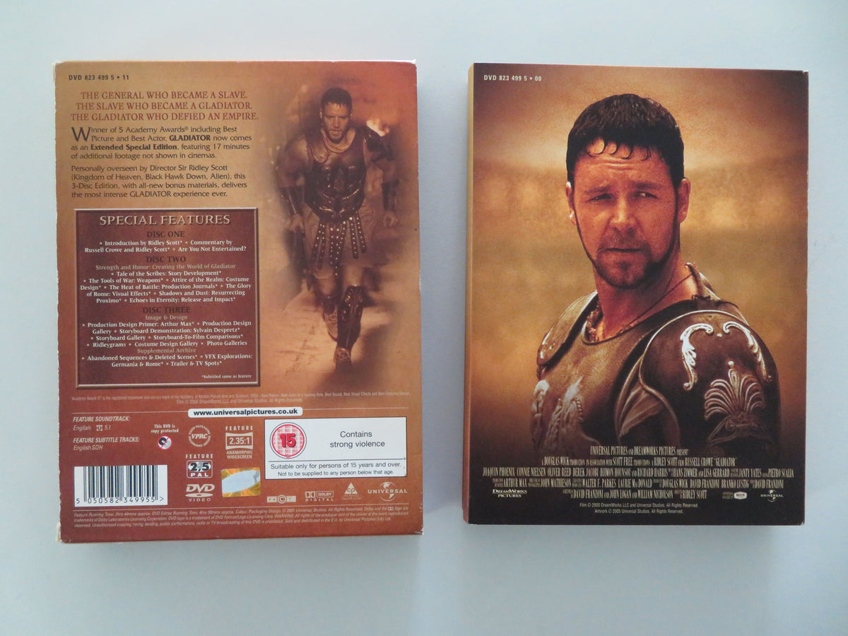 Gladiator - 3 Disc Extended Special Edition (DVD BoxSet) R Crowe 2000 Region 2,5