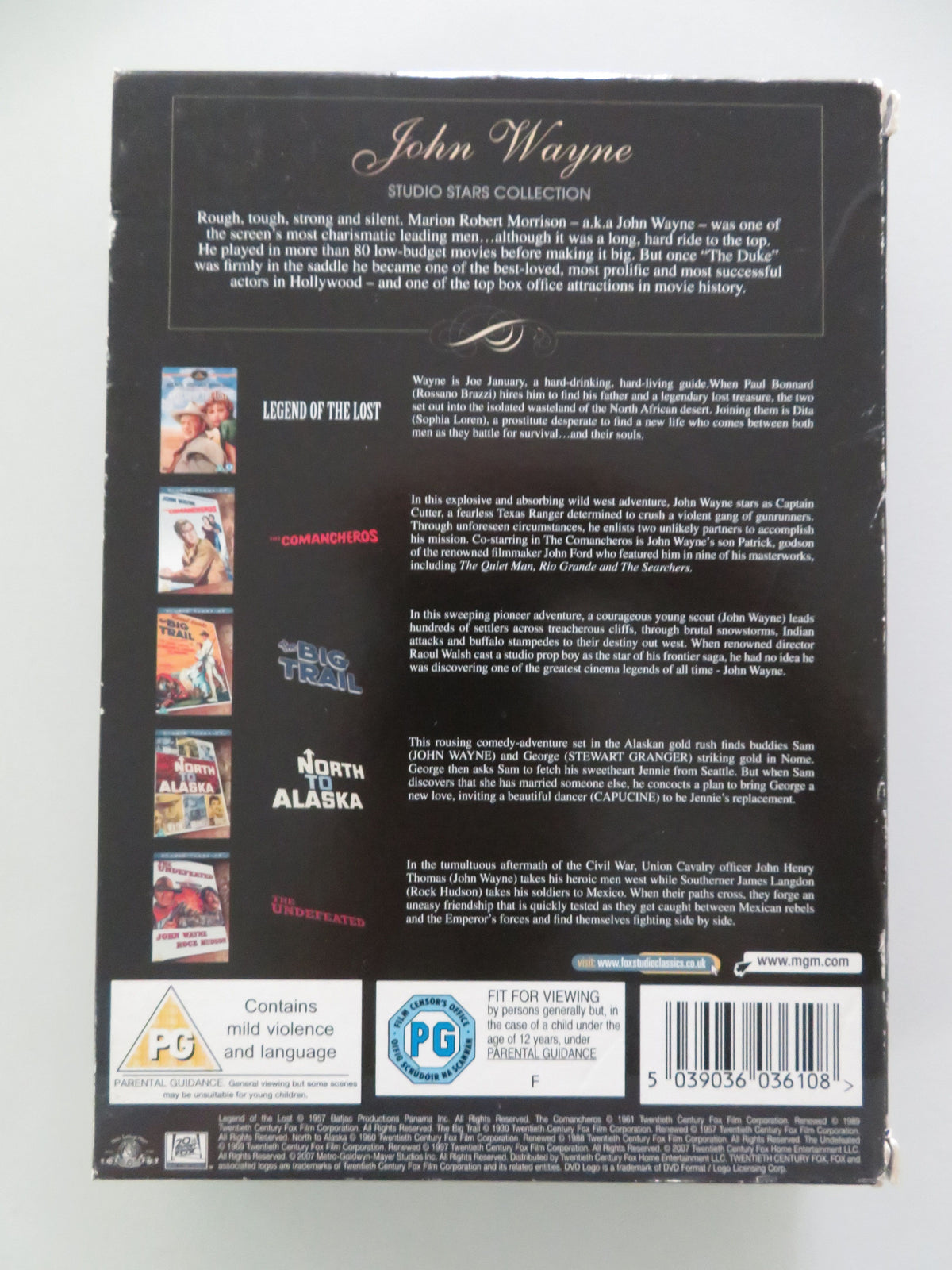 John Wayne Studio Stars Collection (DVD BoxSet) Sophia Loren Region 2