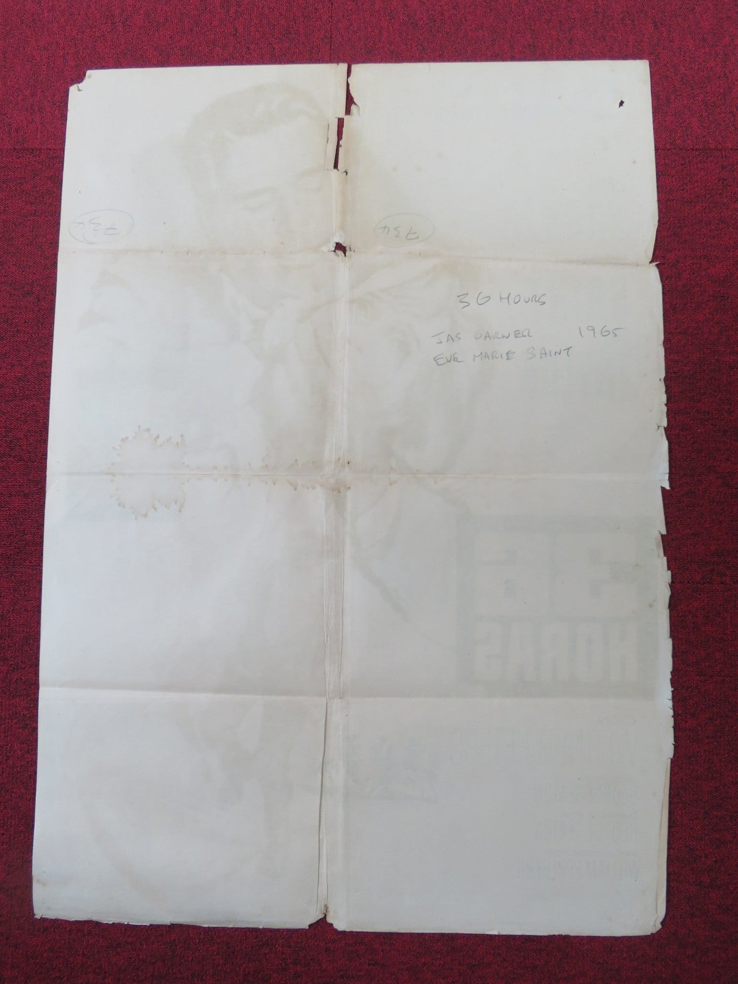 36 HOURS SPANISH POSTER JAMES GARNER EVA MARIE SAINT ROD TAYLOR 1965 - Rendezvous Cinema