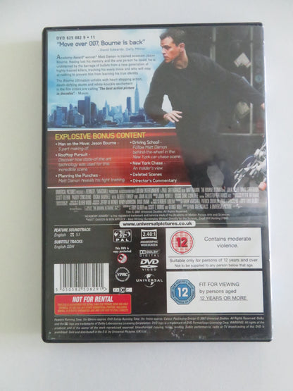 The Bourne Ultimatum (DVD) Matt Damon Julia Stiles 2007 Region 2, 5