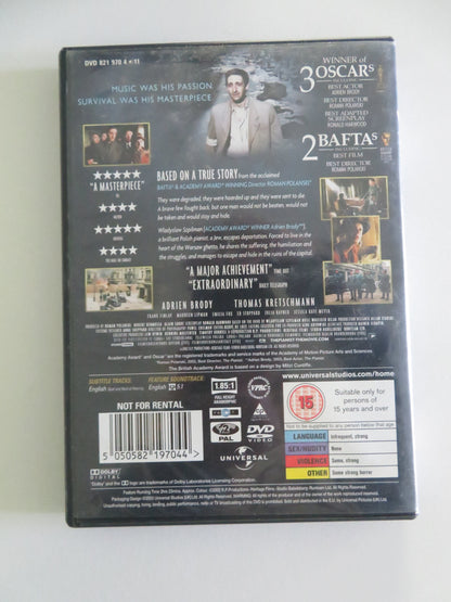 The Pianist (DVD) Adrien Brody Emilia Fox 2002 Region 2
