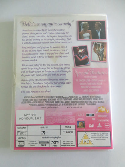 The Wedding Planner (DVD) Jennifer Lopez Matthew McConaughey 2001 Region 2