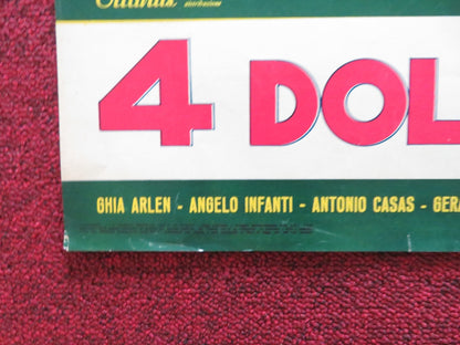 4 DOLLARS OF REVENGE - C ITALIAN FOTOBUSTA POSTER ROBERT WOODS DANA GHIA 1966 Rendezvous Cinema Movie posters