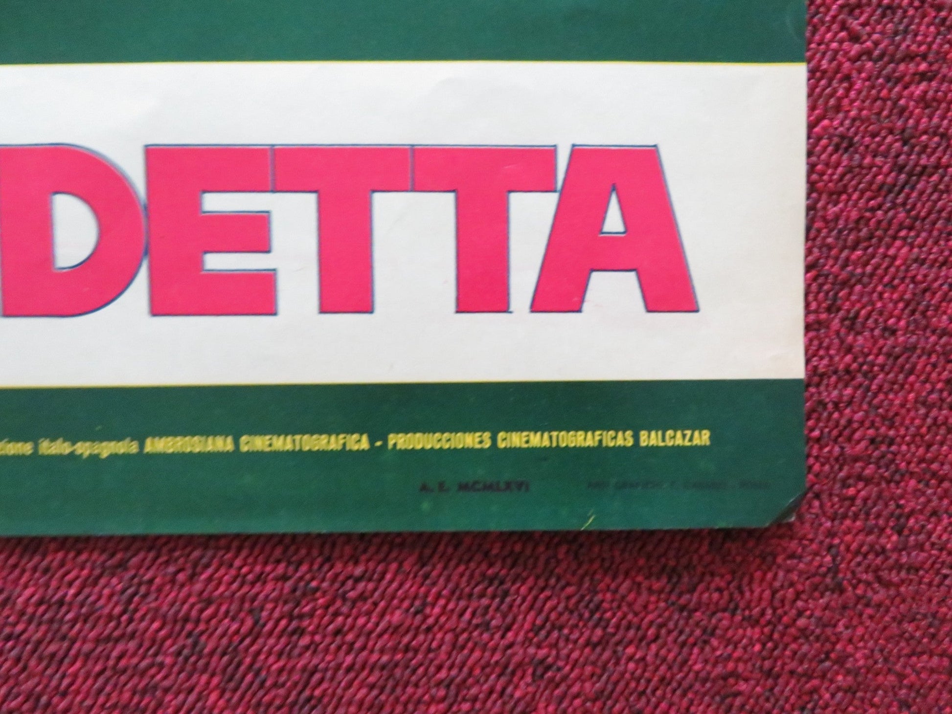 4 DOLLARS OF REVENGE - C ITALIAN FOTOBUSTA POSTER ROBERT WOODS DANA GHIA 1966 Rendezvous Cinema Movie posters