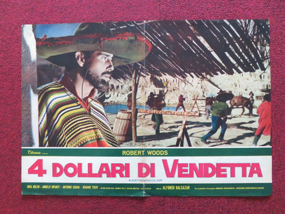 4 DOLLARS OF REVENGE - C ITALIAN FOTOBUSTA POSTER ROBERT WOODS DANA GHIA 1966 Rendezvous Cinema Movie posters
