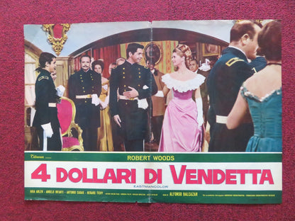 4 DOLLARS OF REVENGE - D ITALIAN FOTOBUSTA POSTER ROBERT WOODS DANA GHIA 1966 Rendezvous Cinema Movie posters