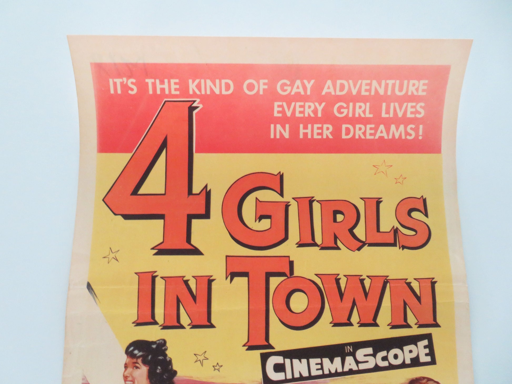 4 Girls in Town US Insert Poster George Nader Julie Adams 1956 Movie posters