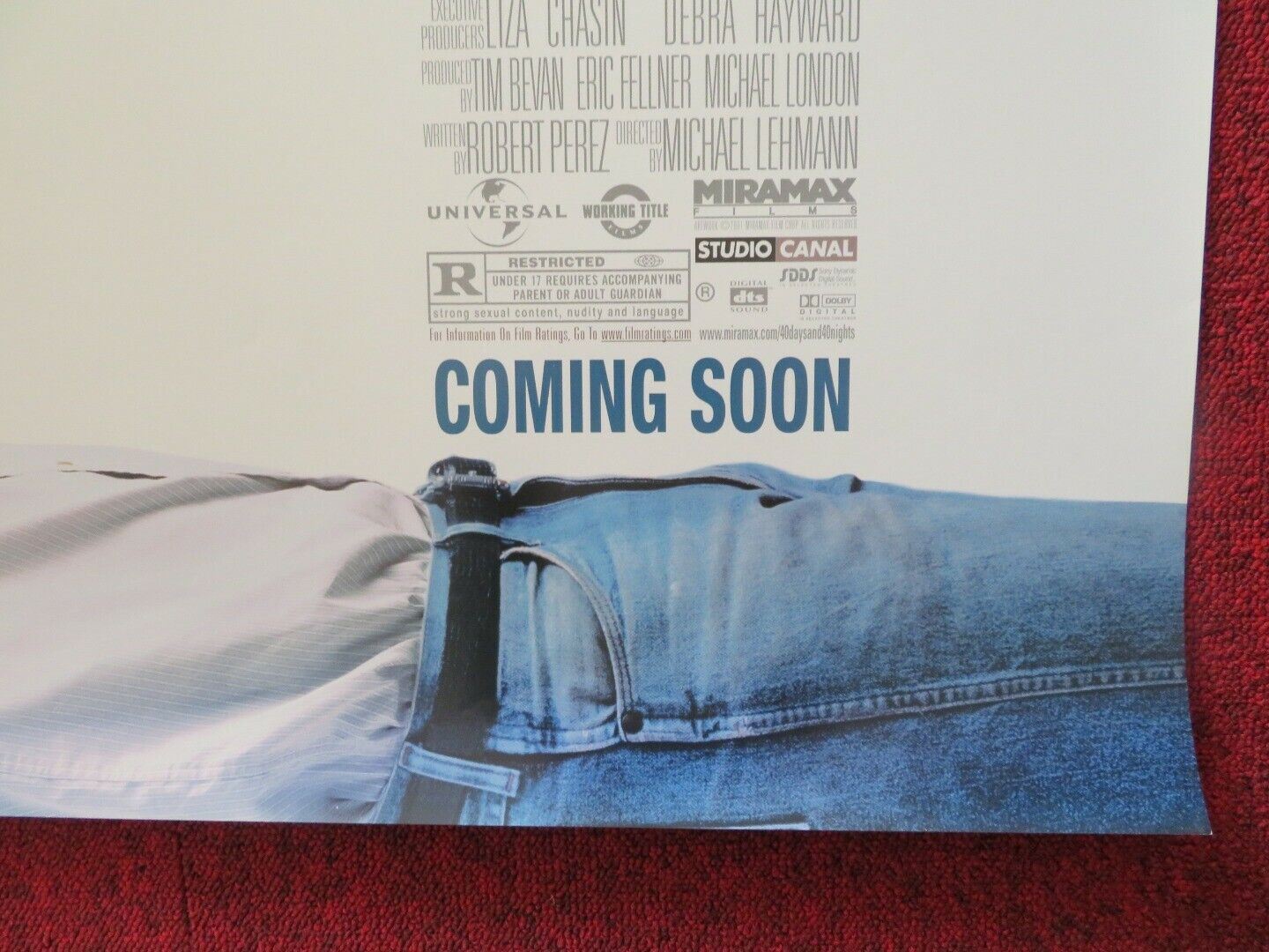 40 DAYS AND 40 NIGHTS US ONE SHEET ROLLED POSTER JOSH HARTNETT 2002 - Rendezvous Cinema