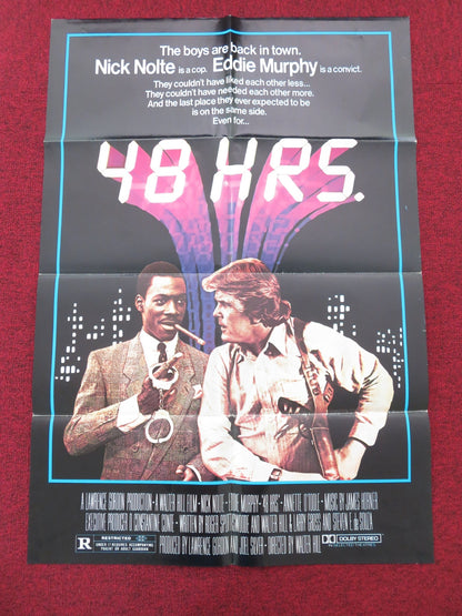 48 Hrs. Lebanese Poster Folded Nick Nolte Eddie Murphy 1982 Movie posters