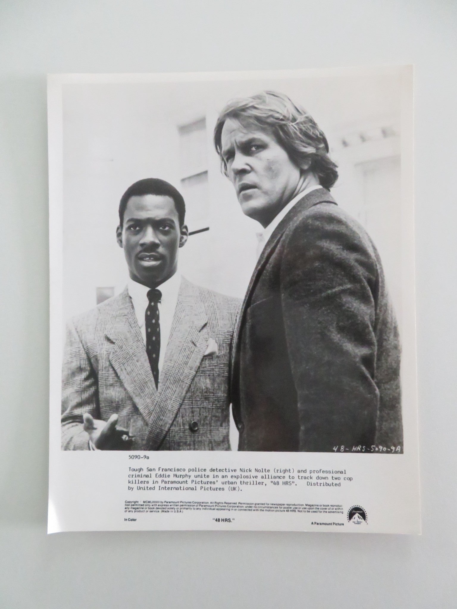48 HRS. MOVIE STILL PHOTO LOT OF 2 NICK NOLTE EDDIE MURPHY 1982 Movie posters