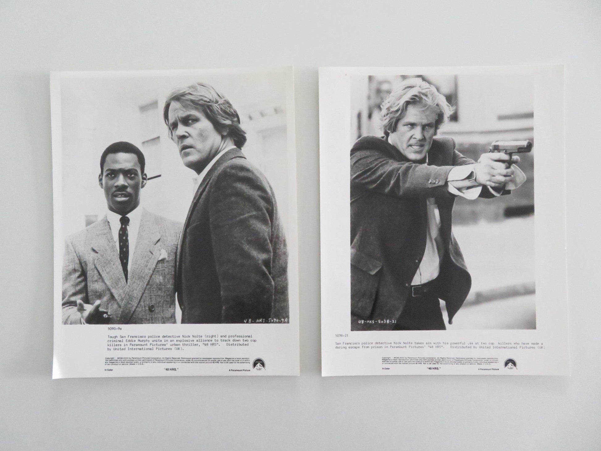 48 HRS. MOVIE STILL PHOTO LOT OF 2 NICK NOLTE EDDIE MURPHY 1982 Movie posters