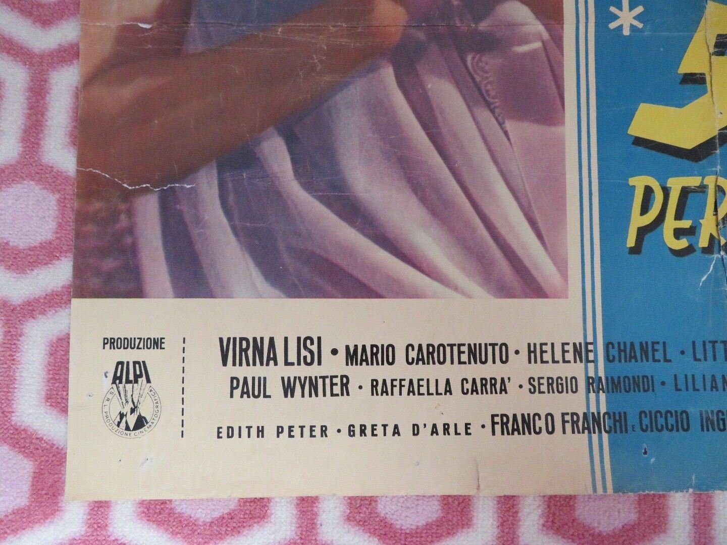 5 MARINES PER 100 RAGAZZE - B ITALIAN FOGLIO POSTER VIRNA LISI 1961 - Rendezvous Cinema