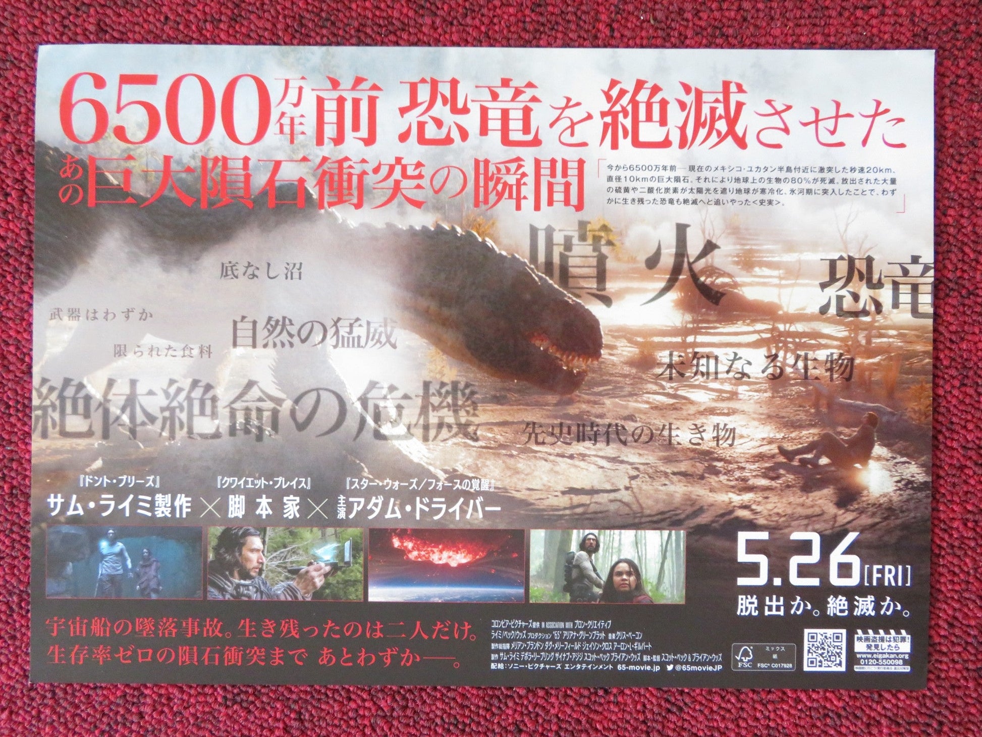 65 JAPANESE CHIRASHI (B5) POSTER ADAM DRIVER ARIANA GREENBLATT 2023 - Rendezvous Cinema