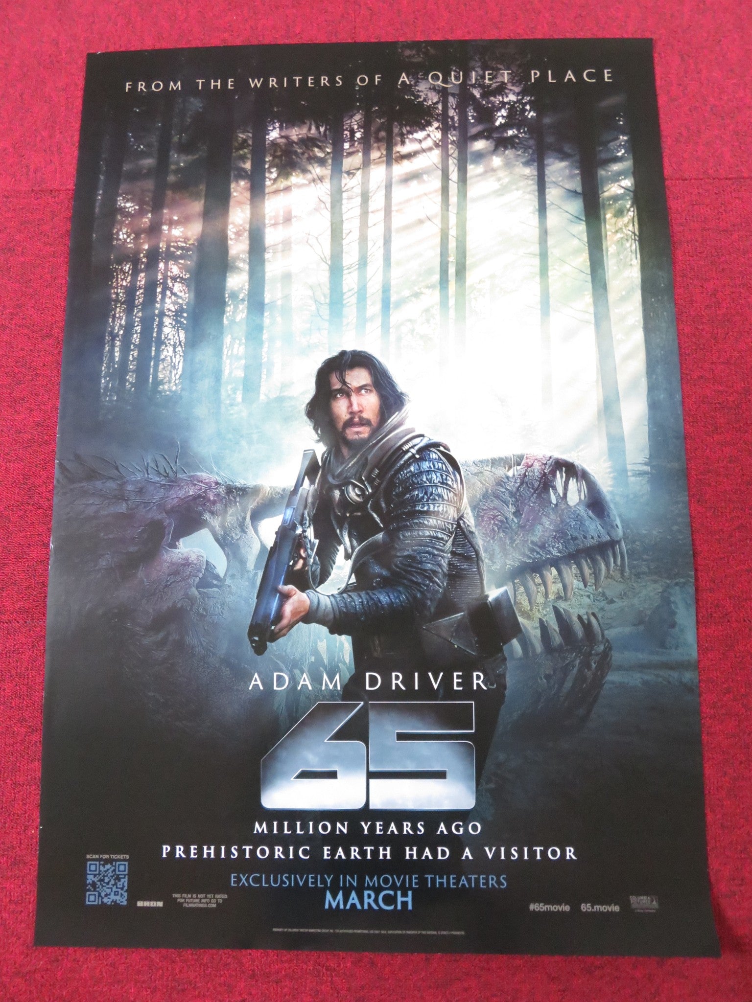 65 US ONE SHEET ROLLED POSTER ADAM DRIVER ARIANA GREENBLATT 2023 - Rendezvous Cinema