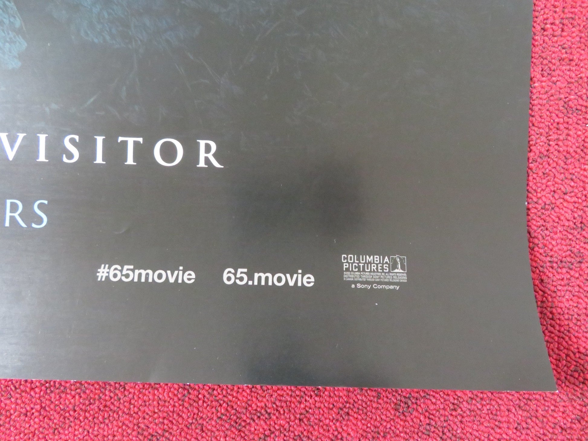 65 US ONE SHEET ROLLED POSTER ADAM DRIVER ARIANA GREENBLATT 2023 - Rendezvous Cinema