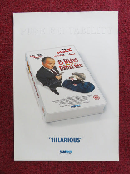 8 HEADS IN A DUFFEL BAG VHS VIDEO POSTER JOE PESCI KRISTY SWANSON 1997 Rendezvous Cinema Movie posters