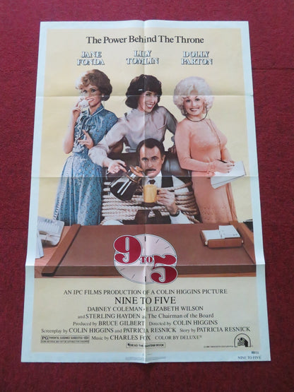 9 TO 5 FOLDED US ONE SHEET POSTER DOLLY PARTON JANE FONDA LILY TOMLIN 1980 Movie posters