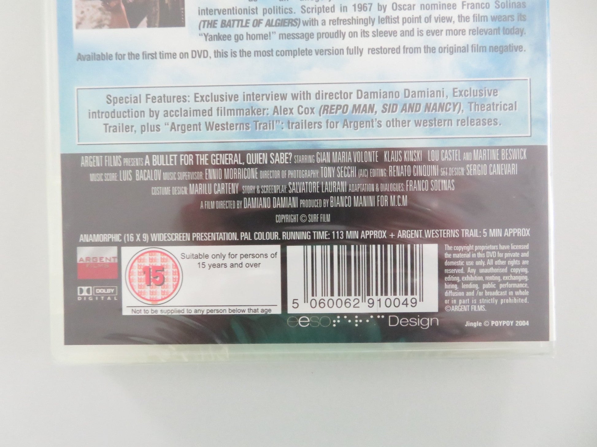 A BULLET FOR THE GENERAL (DVD) KLAUS KINSKI GIAN MARIA VOLONTE 1967 REGION 2 Movie posters