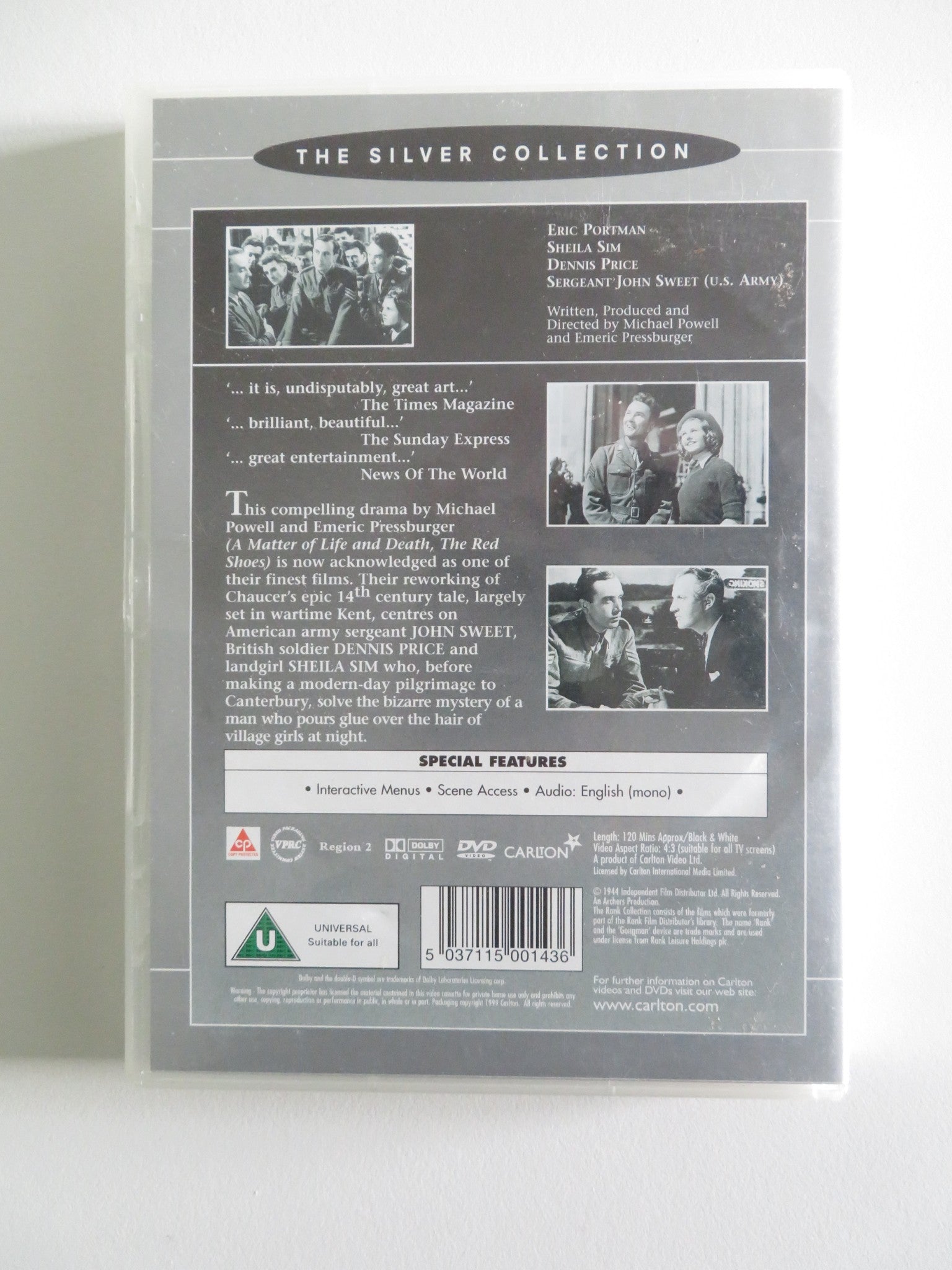 A CANTERBURY TALE (DVD) ERIC PORTMAN SHEILA SIM 1944 REGION 2 Rendezvous Cinema Movie posters