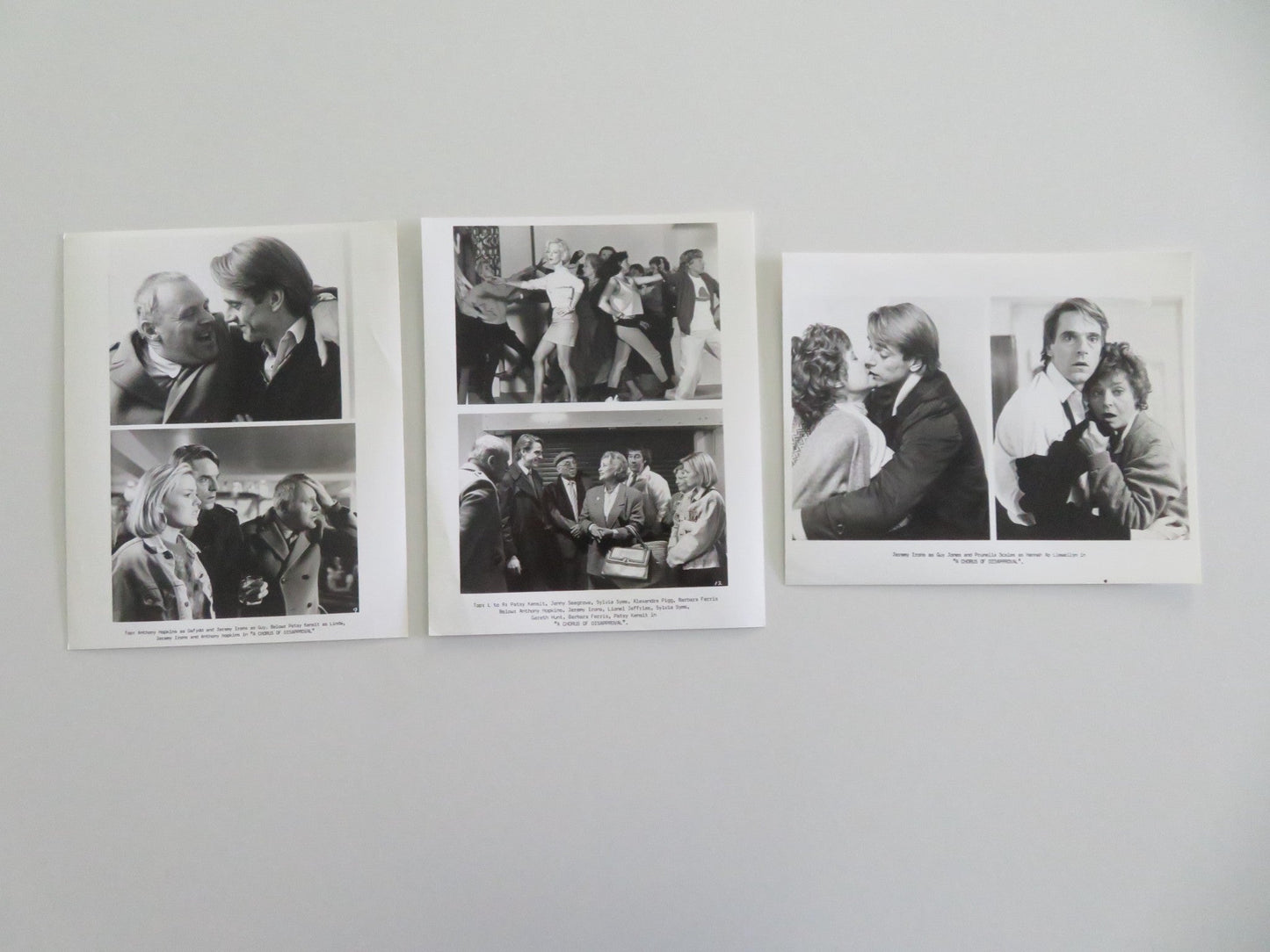 A CHORUS OF DISAPPROVAL MOVIE STILL PHOTO LOT OF 3 JEREMY IRONS A. HOPKINS 1989 Movie posters
