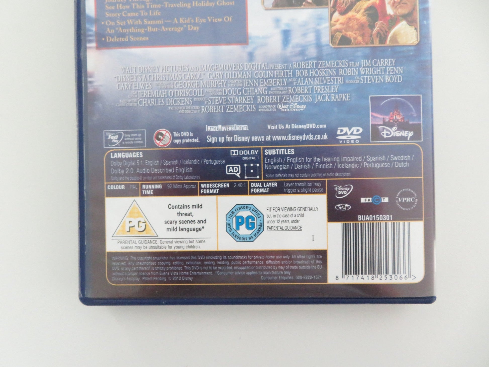 A CHRISTMAS CAROL (DVD) DISNEY JIM CARREY GARY OLDMAN 2009 REGION 2 Movie posters