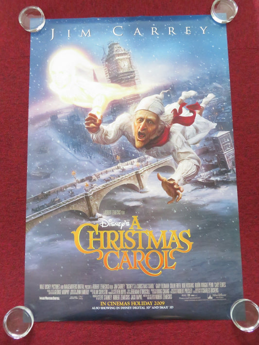 A CHRISTMAS CAROL US ONE SHEET ROLLED POSTER DISNEY JIM CARREY S. VALENTINE 2009 Movie posters