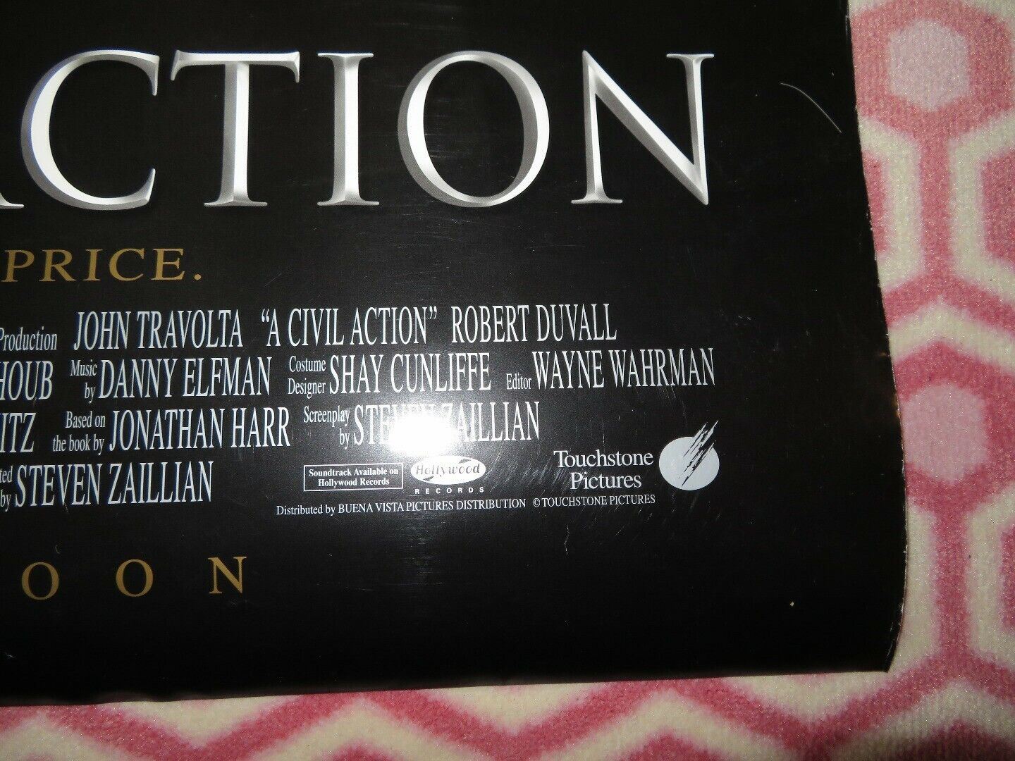 A CIVIL ACTION US ONE SHEET ROLLED POSTER JOHN TRAVOLTA 1998 - Rendezvous Cinema